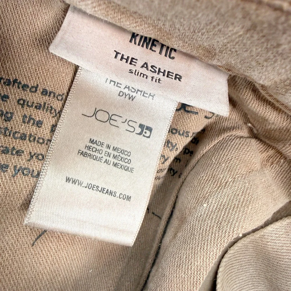 Joes Jeans Mens Asher Slim Fit Jeans Size 34 Tan Dylwin Kinetic NEW